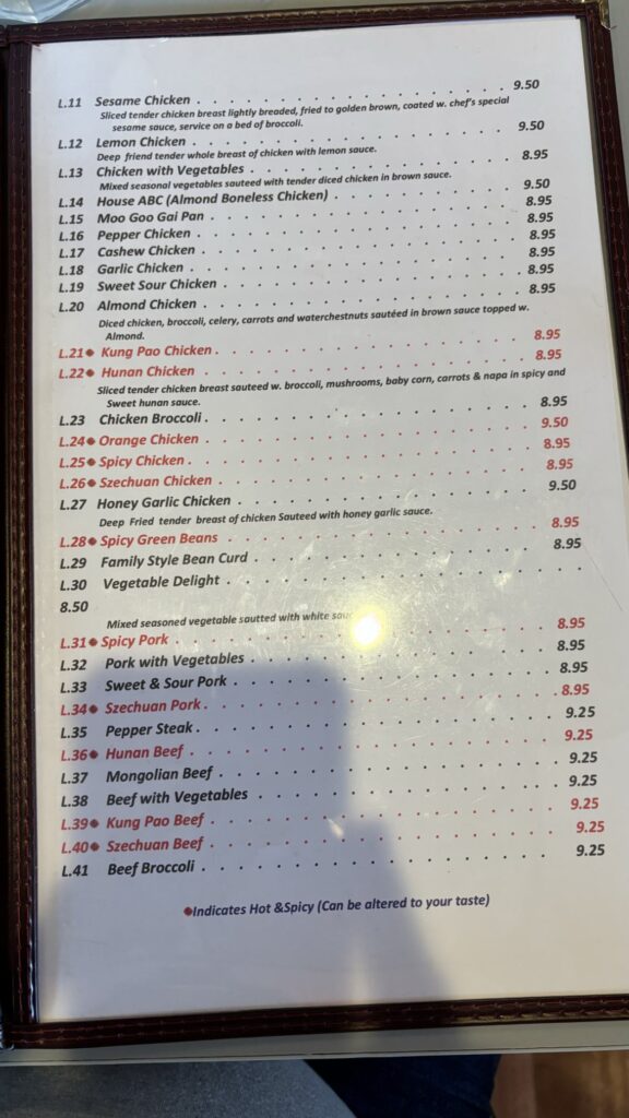 Yen Ching House Menu 4